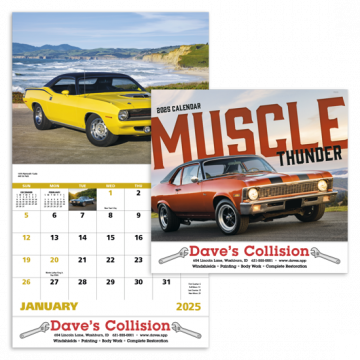 Muscle Thunder Wall Calendar - Stapled